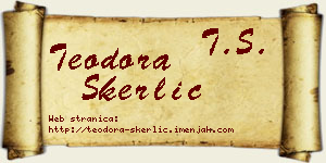 Teodora Skerlić vizit kartica